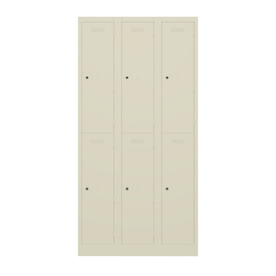 Garderobenschrank Primary Locker | 3 Abteile mit je 2 Fächern übereinander