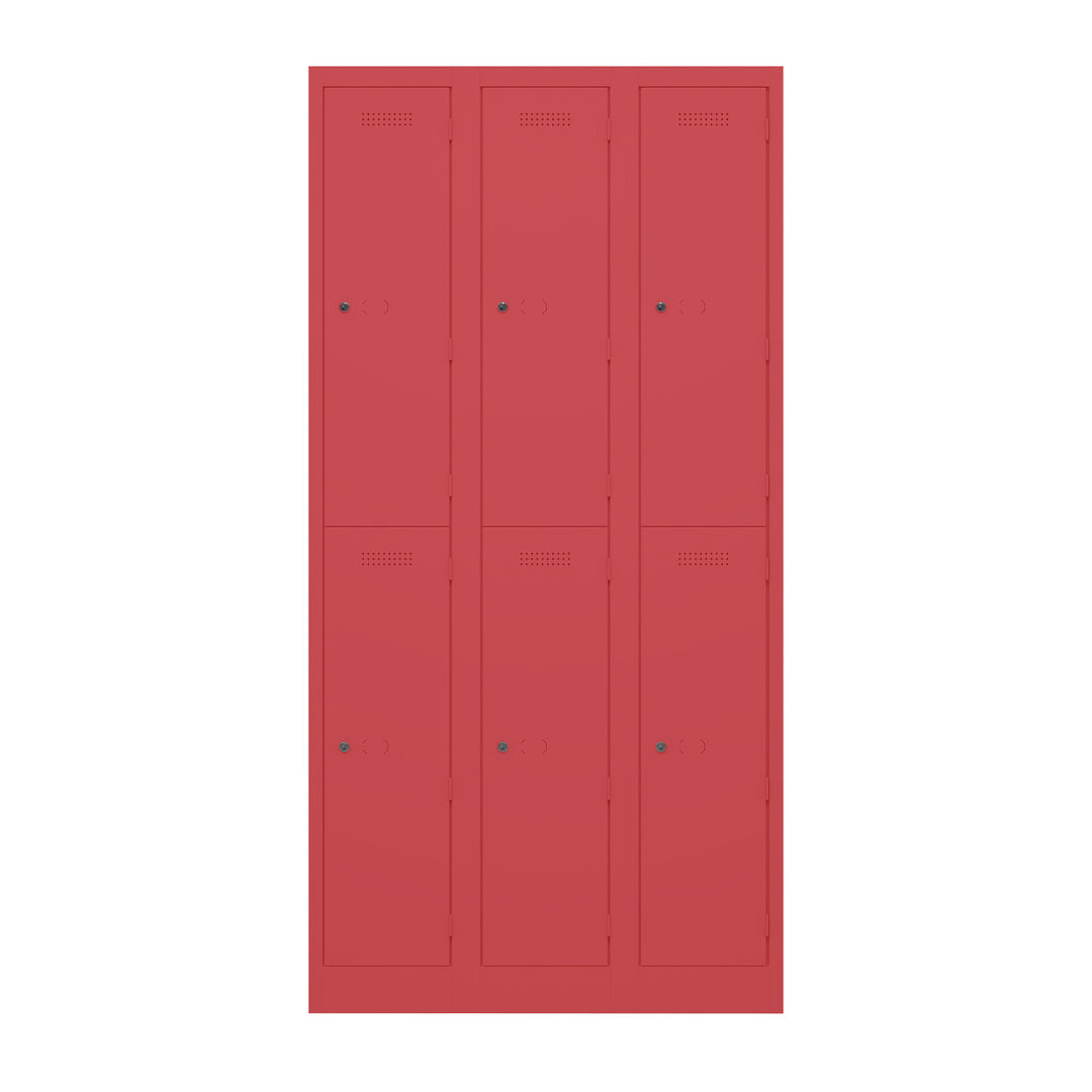 Garderobenschrank Primary Locker | 3 Abteile mit je 2 Fächern übereinander