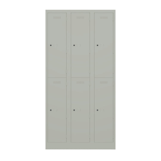 Garderobenschrank Primary Locker | 3 Abteile mit je 2 Fächern übereinander