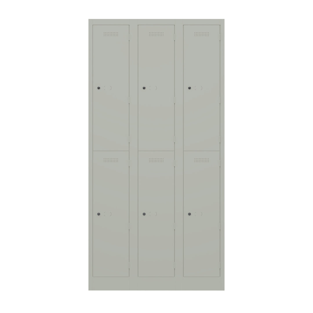 Garderobenschrank Primary Locker | 3 Abteile mit je 2 Fächern übereinander