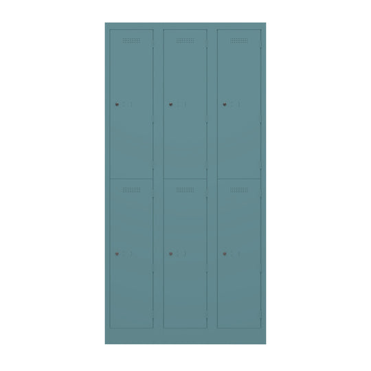 Garderobenschrank Primary Locker | 3 Abteile mit je 2 Fächern übereinander