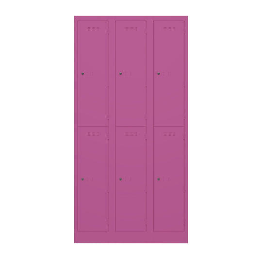 Garderobenschrank Primary Locker | 3 Abteile mit je 2 Fächern übereinander