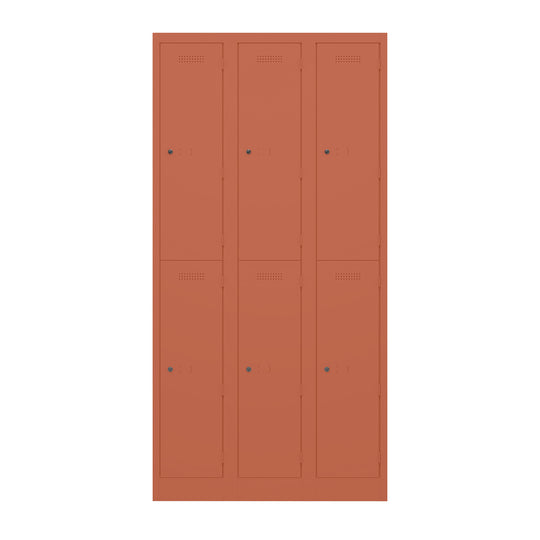 Garderobenschrank Primary Locker | 3 Abteile mit je 2 Fächern übereinander