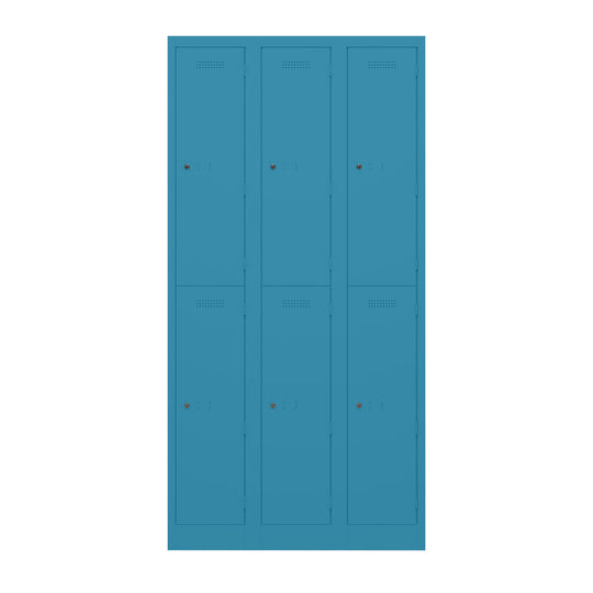 Garderobenschrank Primary Locker | 3 Abteile mit je 2 Fächern übereinander