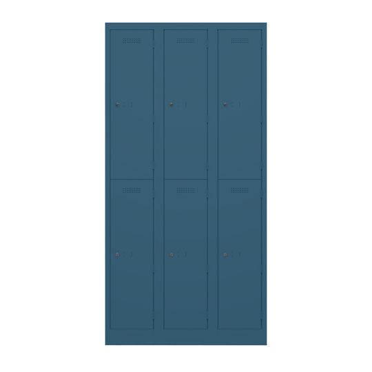 Garderobenschrank Primary Locker | 3 Abteile mit je 2 Fächern übereinander
