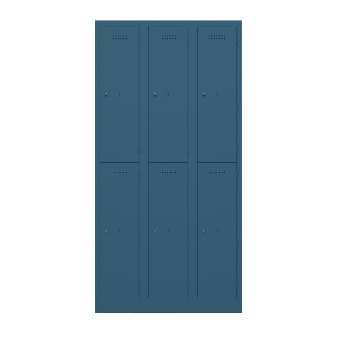 Garderobenschrank Primary Locker | 3 Abteile mit je 2 Fächern übereinander