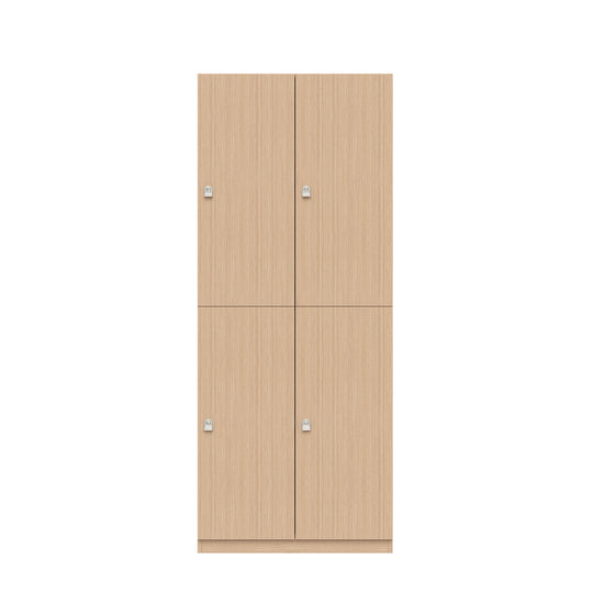 Garderobenschrank Pren | mit 2 Abteilen mit je 2 Fächern übereinander, je Fach 1 Kleiderstange | H 1970 x B 800 x T 500mm