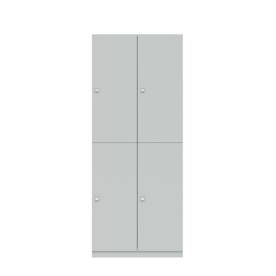 Garderobenschrank Pren | mit 2 Abteilen mit je 2 Fächern übereinander, je Fach 1 Kleiderstange | H 1970 x B 800 x T 500mm