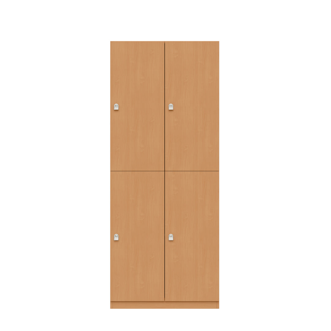 Garderobenschrank Pren | mit 2 Abteilen mit je 2 Fächern übereinander, je Fach 1 Kleiderstange | H 1970 x B 800 x T 500mm