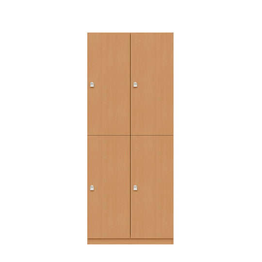 Garderobenschrank Pren | mit 2 Abteilen mit je 2 Fächern übereinander, je Fach 1 Kleiderstange | H 1970 x B 800 x T 500mm