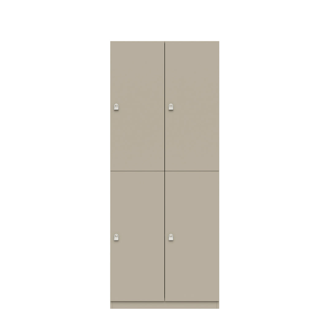 Garderobenschrank Pren | mit 2 Abteilen mit je 2 Fächern übereinander, je Fach 1 Kleiderstange | H 1970 x B 800 x T 500mm