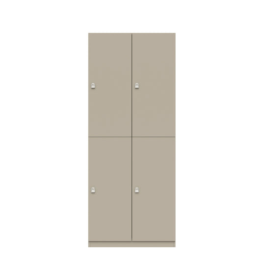 Garderobenschrank Pren | mit 2 Abteilen mit je 2 Fächern übereinander, je Fach 1 Kleiderstange | H 1970 x B 800 x T 500mm