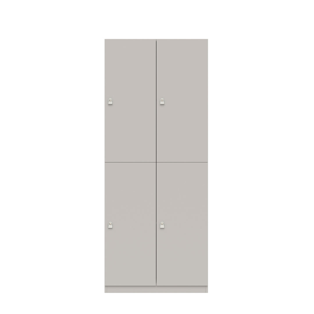 Garderobenschrank Pren | mit 2 Abteilen mit je 2 Fächern übereinander, je Fach 1 Kleiderstange | H 1970 x B 800 x T 500mm