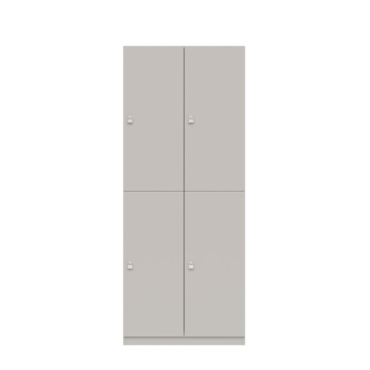 Garderobenschrank Pren | mit 2 Abteilen mit je 2 Fächern übereinander, je Fach 1 Kleiderstange | H 1970 x B 800 x T 500mm