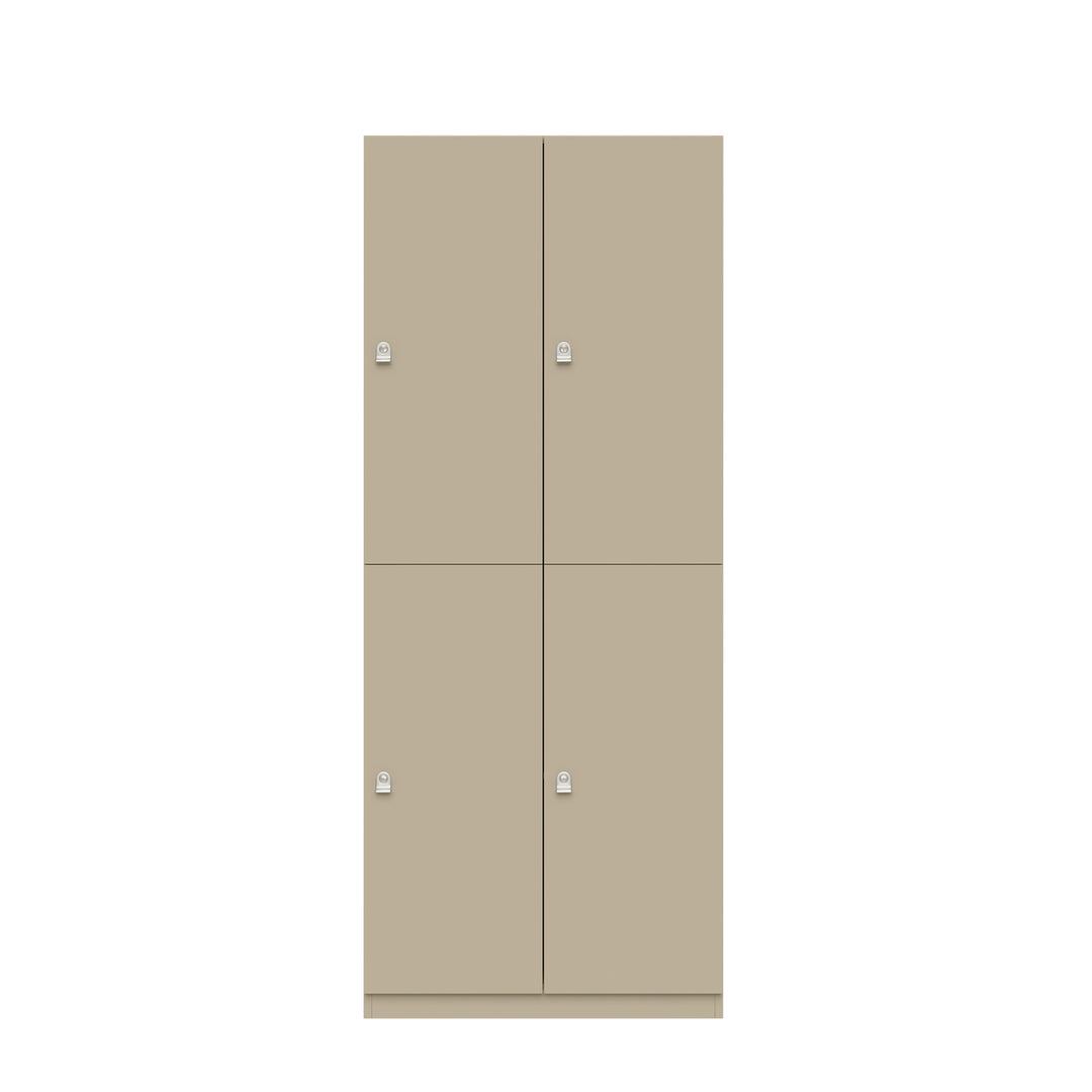 Garderobenschrank Pren | mit 2 Abteilen mit je 2 Fächern übereinander, je Fach 1 Kleiderstange | H 1970 x B 800 x T 500mm