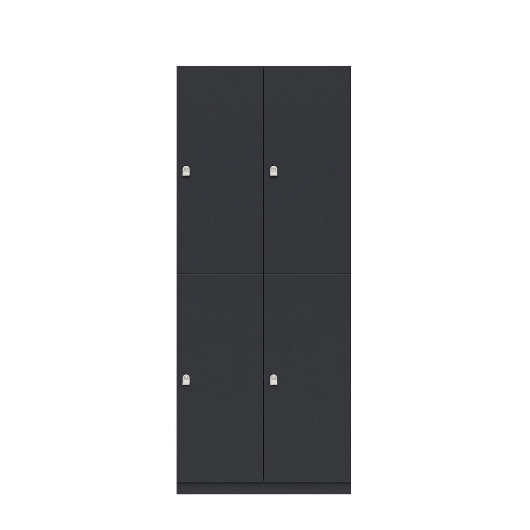 Garderobenschrank Pren | mit 2 Abteilen mit je 2 Fächern übereinander, je Fach 1 Kleiderstange | H 1970 x B 800 x T 500mm