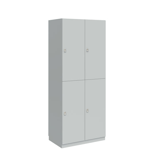 Garderobenschrank Pren | mit 2 Abteilen mit je 2 Fächern übereinander, je Fach 1 Kleiderstange | H 1970 x B 800 x T 500mm