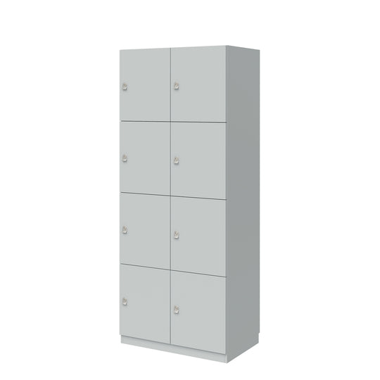 Schließfachschrank Pren | mit 2 Abteilen mit je 4 Fächern übereinander| H 1970 x B 800 x T 500mm