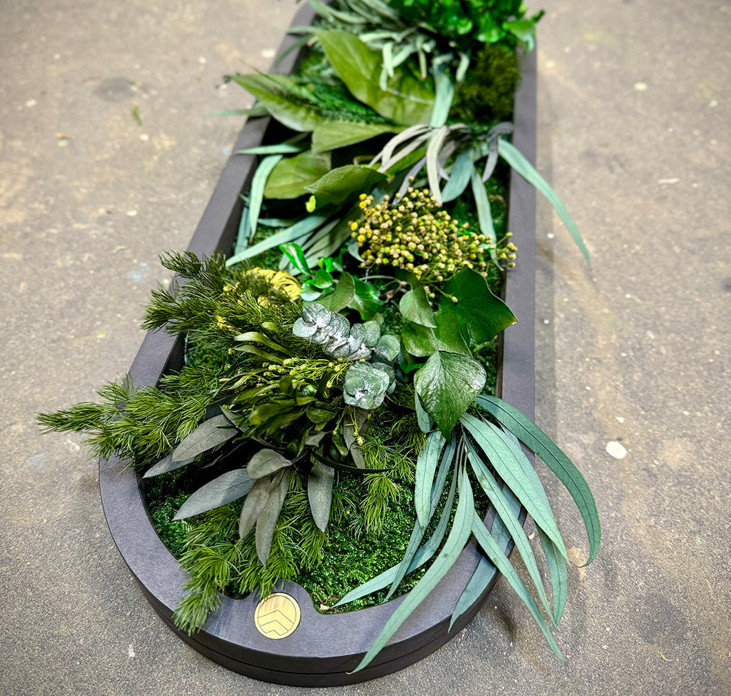Pflanzenbilder "Green Elegance" aus echten Pflanzen und Moos