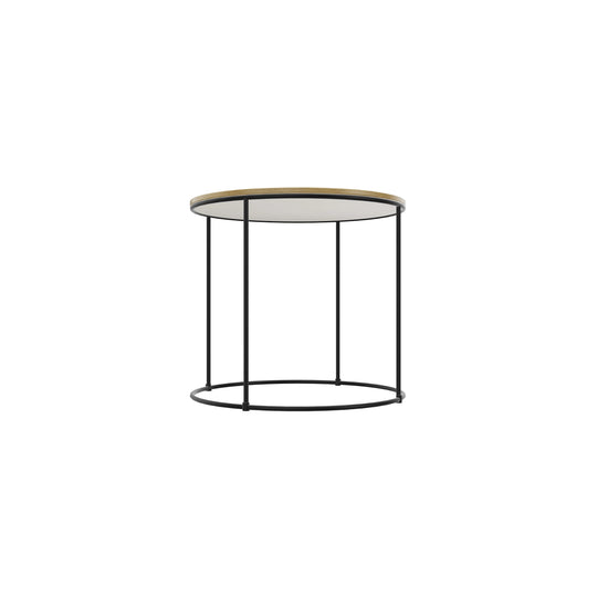 Beistelltisch rund mit schwarzem Gestell: se:living