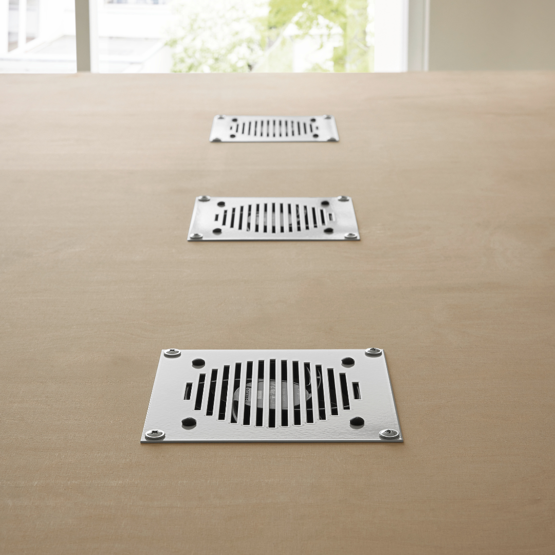 Geräuscharme Lüfter in der Besprechungsbox Bosselino Duo