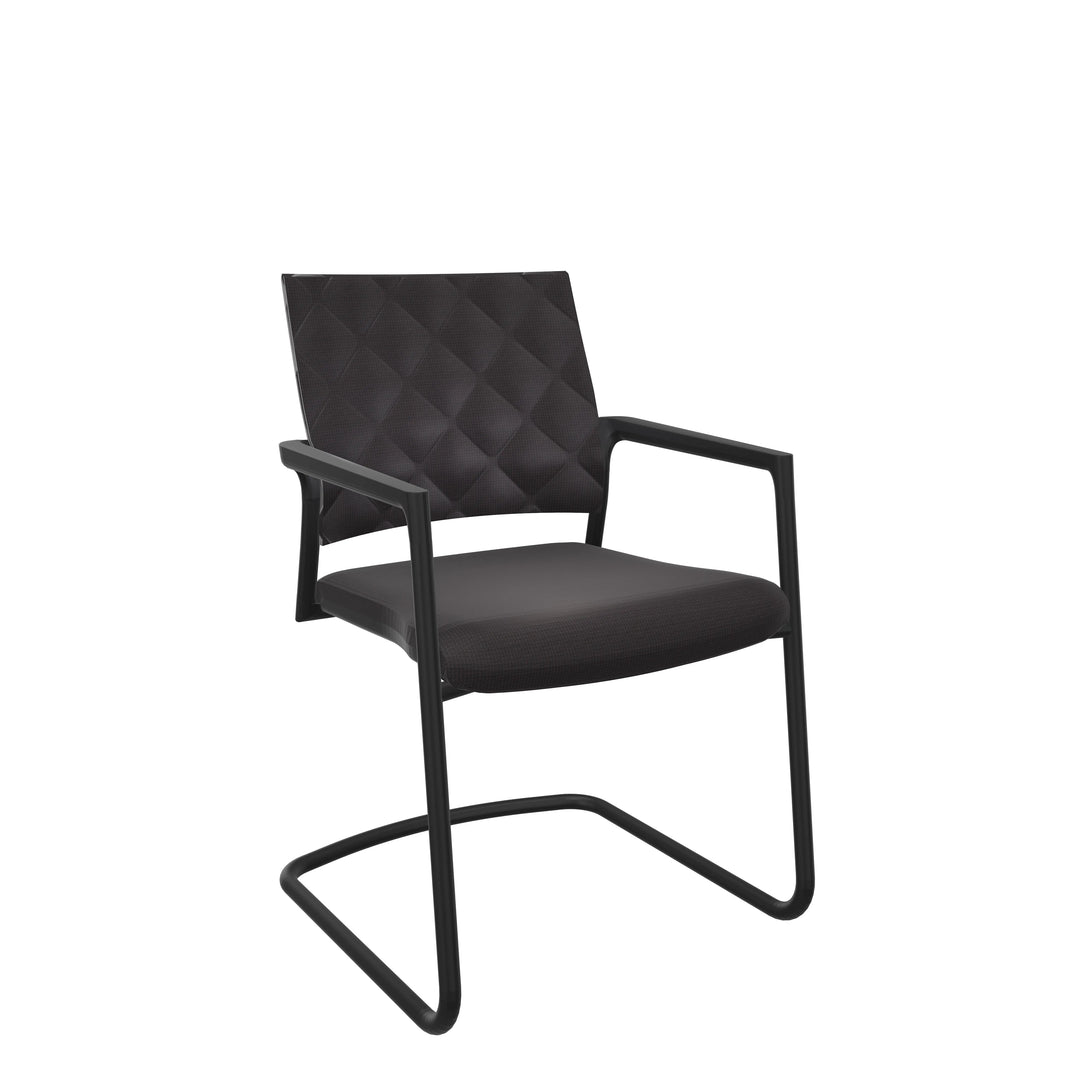 Klöber Mera Diamond - Schwingstuhl mit Armlehne ganz in Schwarz