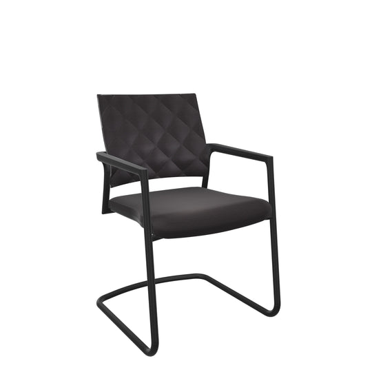 Klöber Mera Diamond - Schwingstuhl mit Armlehne ganz in Schwarz