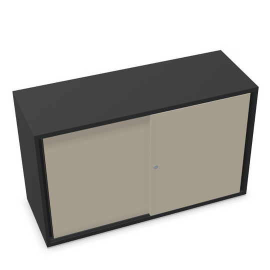 workwell-sedus-grand-slam-schiebetuerenschrank-2oh-front-kieselgrau-korpus-graphitschwarz