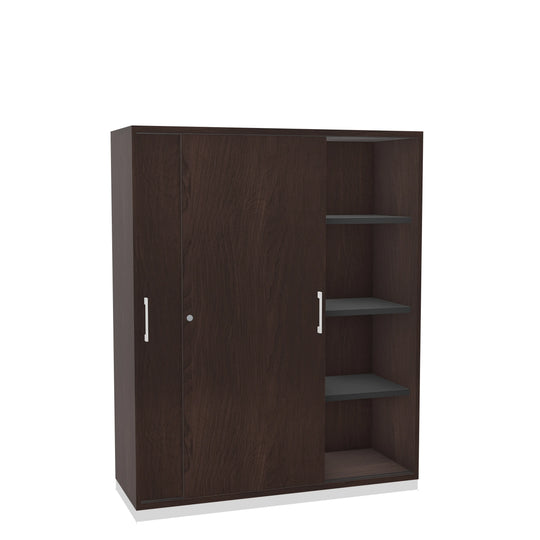 Aktenschrank mit Schiebetür in Esche dunkel