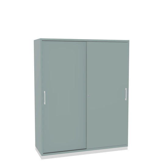 Aktenschrank mit Schiebetür in Hellgrün