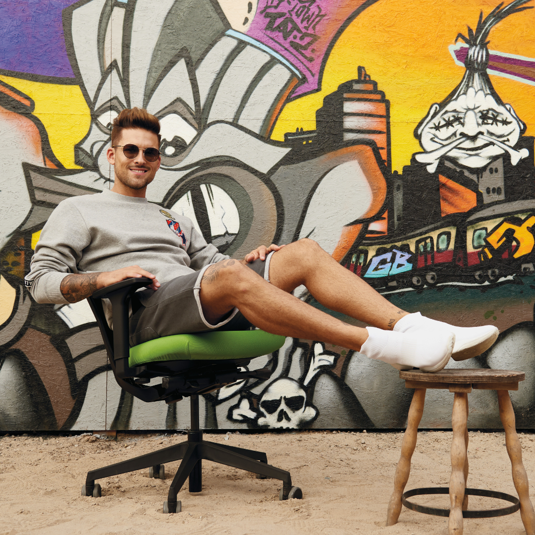 Trendoffice Drehstuhl to-sync work mesh mit hoher Netz-Rückenlehne