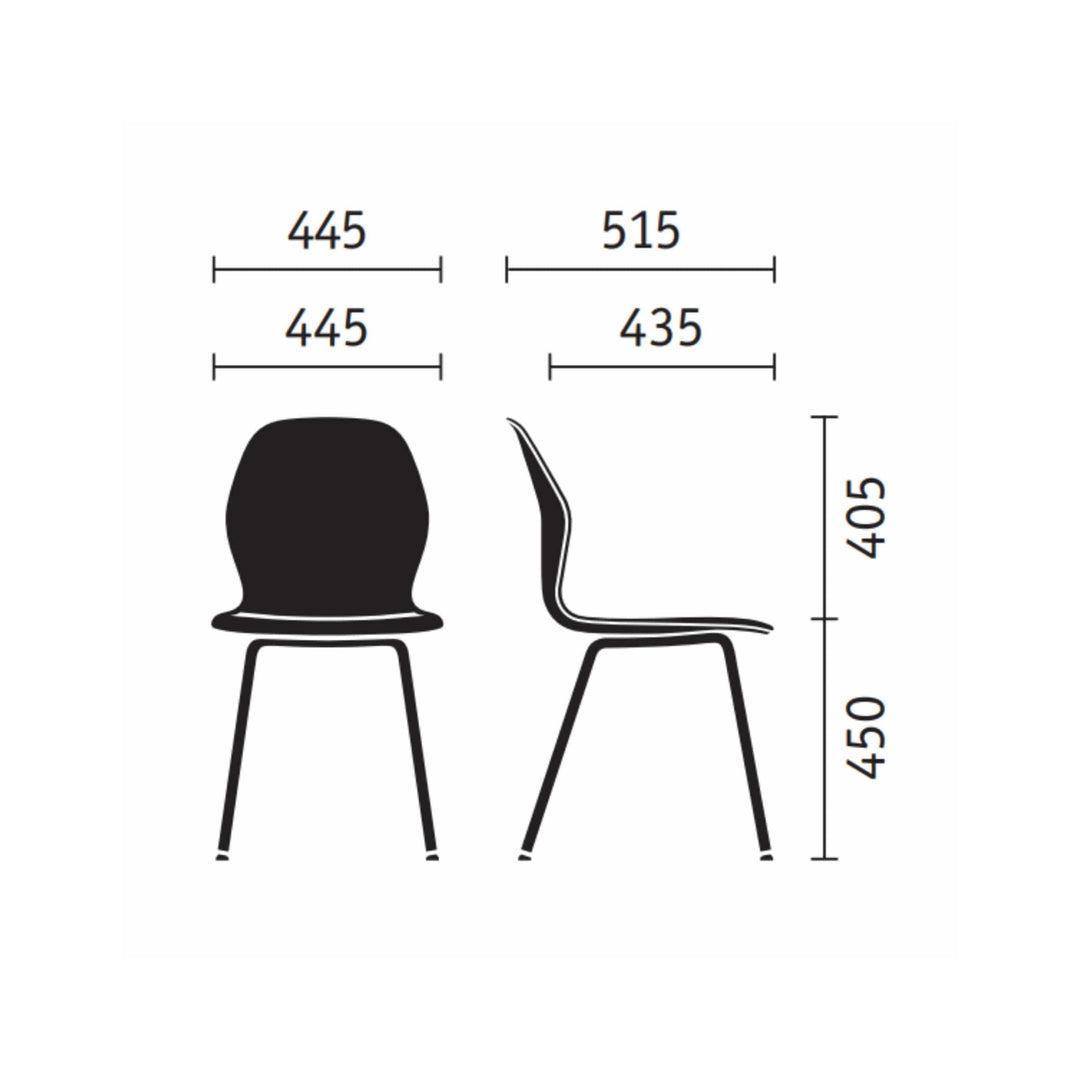 Workwell Sedus Vierfussstuhl se:spot Maßangaben in mm
