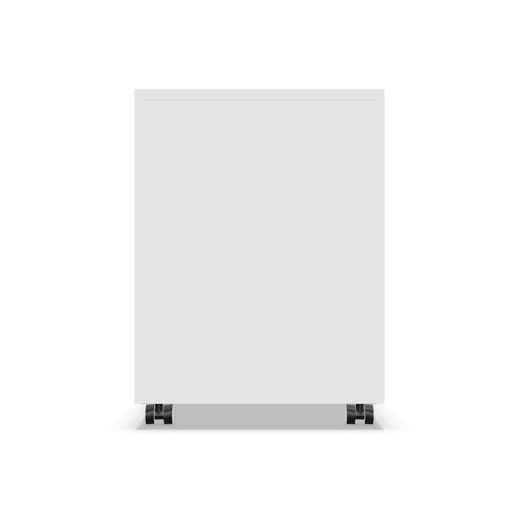 Workwell Sedus Rollcontainer mit Front likewood eiche und Korpus weiss mit Griffleiste und Rollen