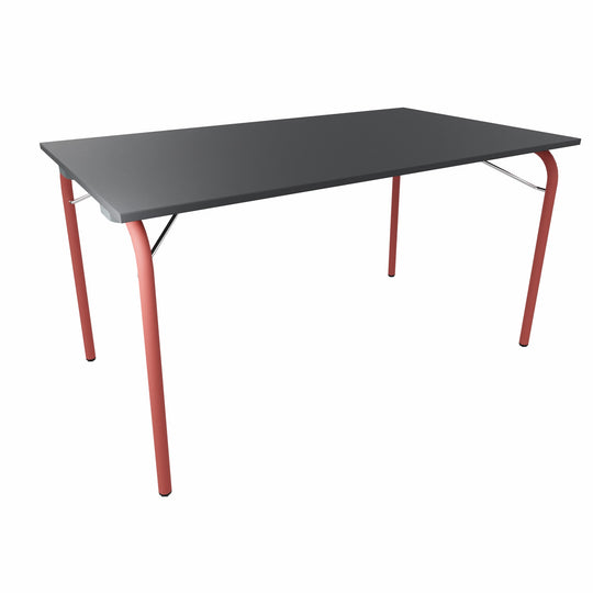 Workwell Sedus se lab selab fold Klapptisch mit Tischplatte graphitschwarz und Gestell cayennerot