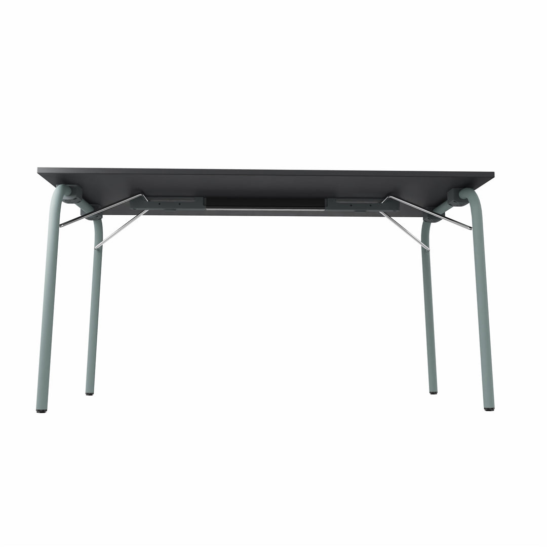 Workwell Sedus se lab selab fold Klapptisch mit Tischplatte graphitschwarz und Gestell fjordgruen