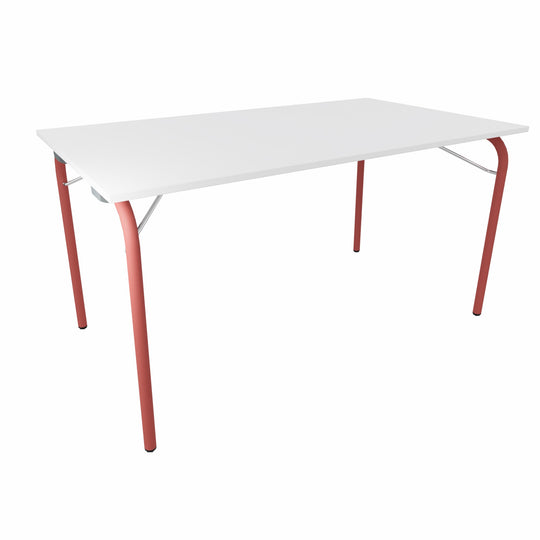 Workwell Sedus se lab selab fold Klapptisch mit Tischplatte reinweiss und Gestell cayennerot