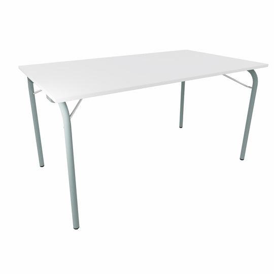 Workwell Sedus se lab selab fold Klapptisch mit Tischplatte reinweiss und Gestell fjordgruen