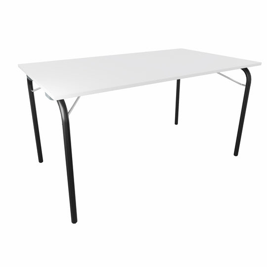 Workwell Sedus se lab selab fold Klapptisch mit Tischplatte reinweiss und Gestell schwarz