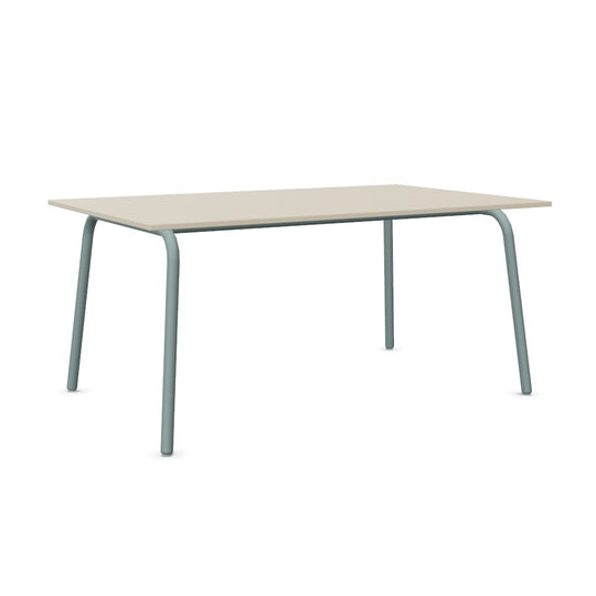 Workwell Sedus selab se lab work and meet Desk Schreibtisch mit Tischplatte kieselgrau und Gestell fjordgruen