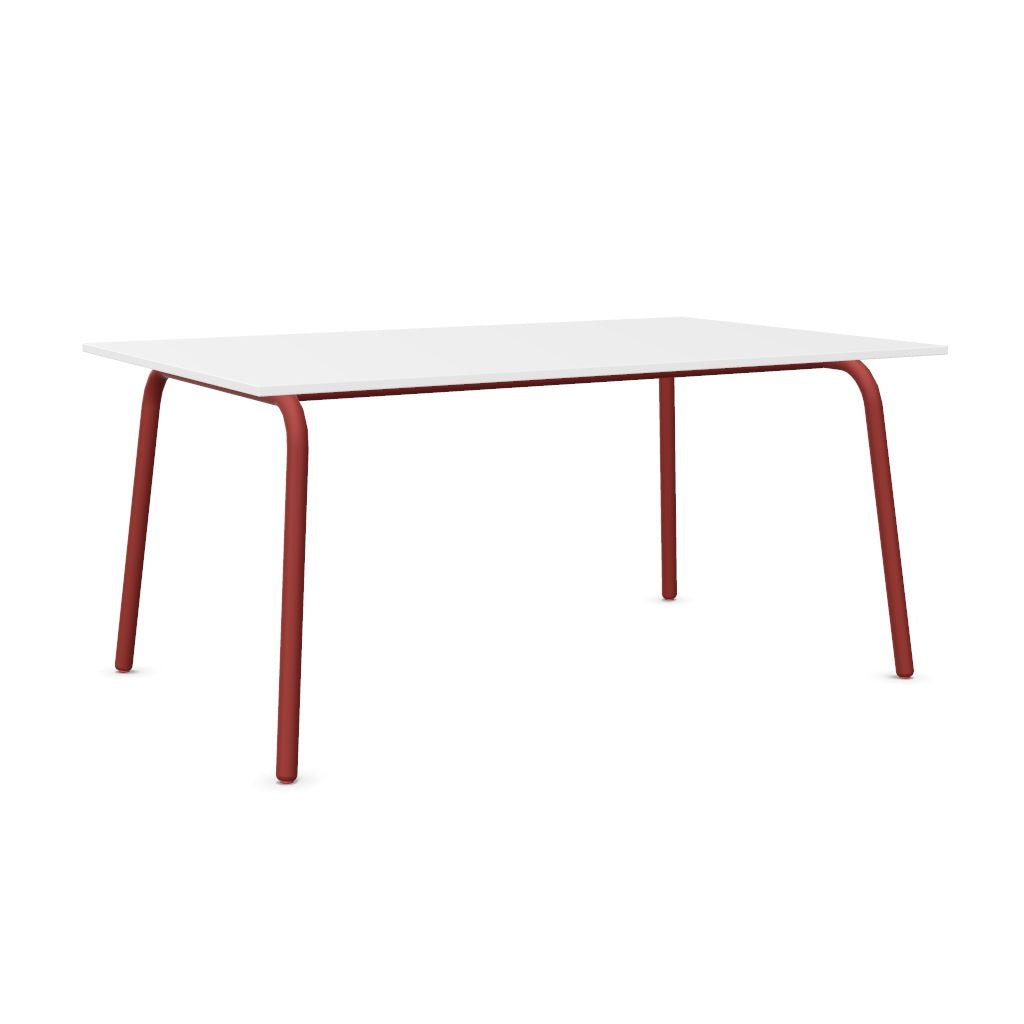 Workwell Sedus selab se lab work and meet Desk Schreibtisch mit Tischplatte reinweiss und Gestell cayennrot