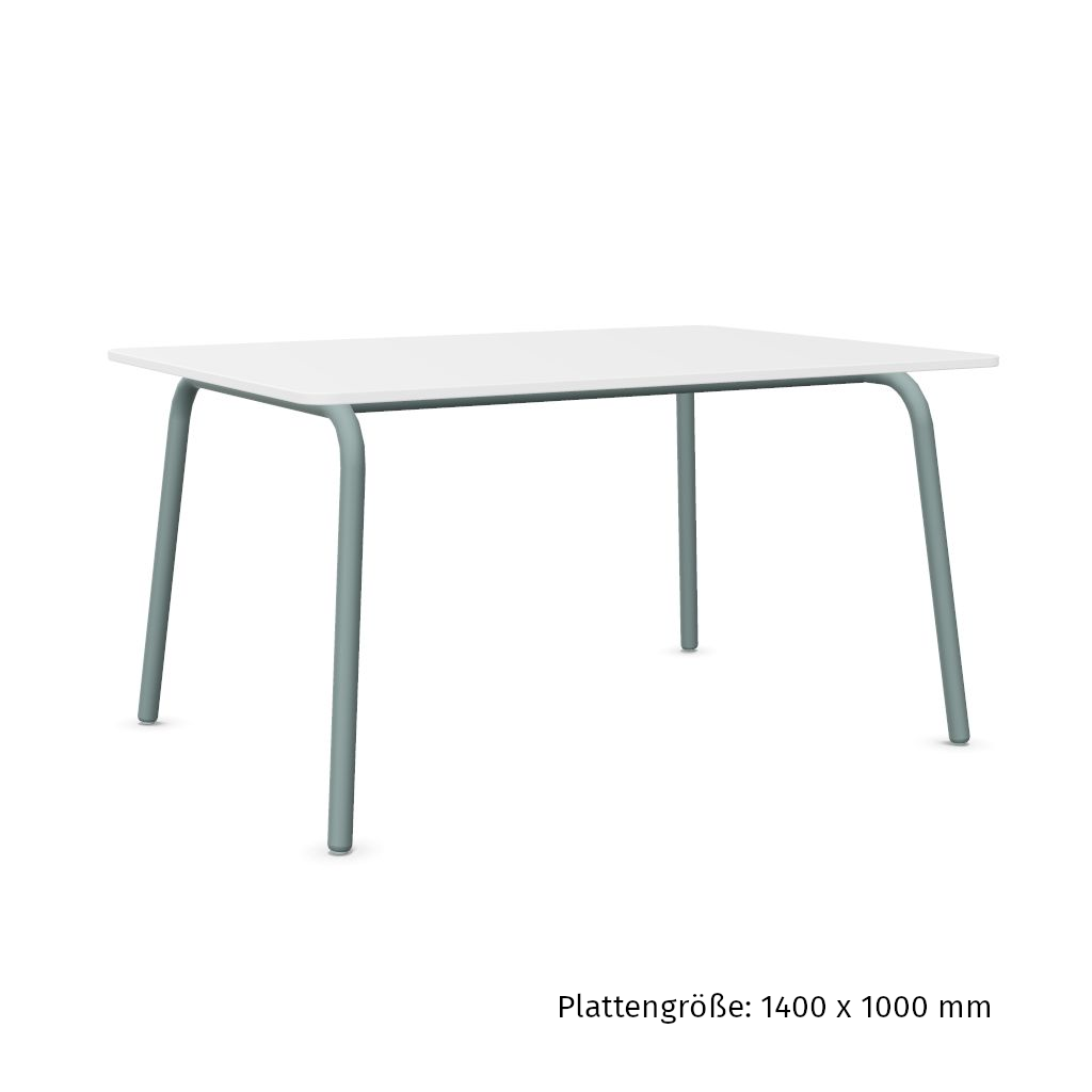 Workwell Sedus selab se lab work and meet Desk Schreibtisch mit Tischplatte reinweiss und Gestell fjordgruen