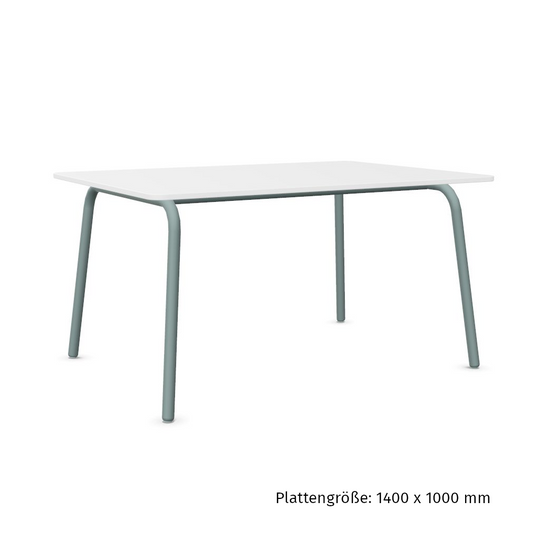 Workwell Sedus selab se lab work and meet Desk Schreibtisch mit Tischplatte reinweiss und Gestell fjordgruen