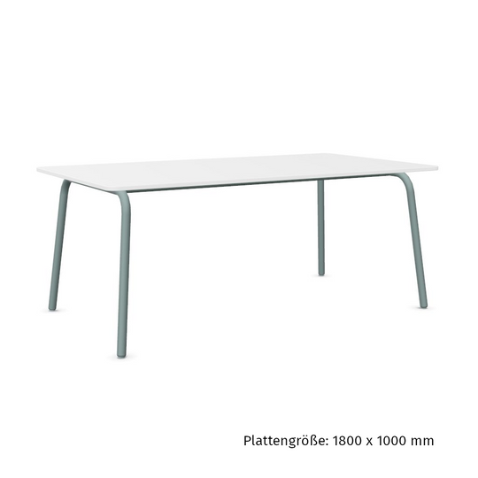 Workwell Sedus selab se lab work and meet Desk Schreibtisch mit Tischplatte reinweiss und Gestell fjordgruen