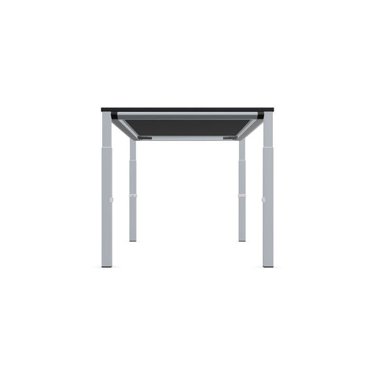 Workwell Sedus temptation four Schreibtisch mit Tischplatte graphitschwarz und Gestell weissaluminium, hoehenverstellbar