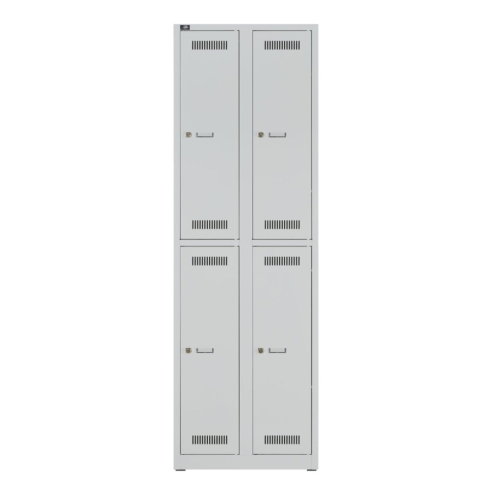 Garderobenschrank LIGHT | 2 Abteile je 2 Fächer übereinander