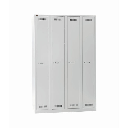 Garderobenschrank LIGHT | 4 Abteile, Breite 300 mm