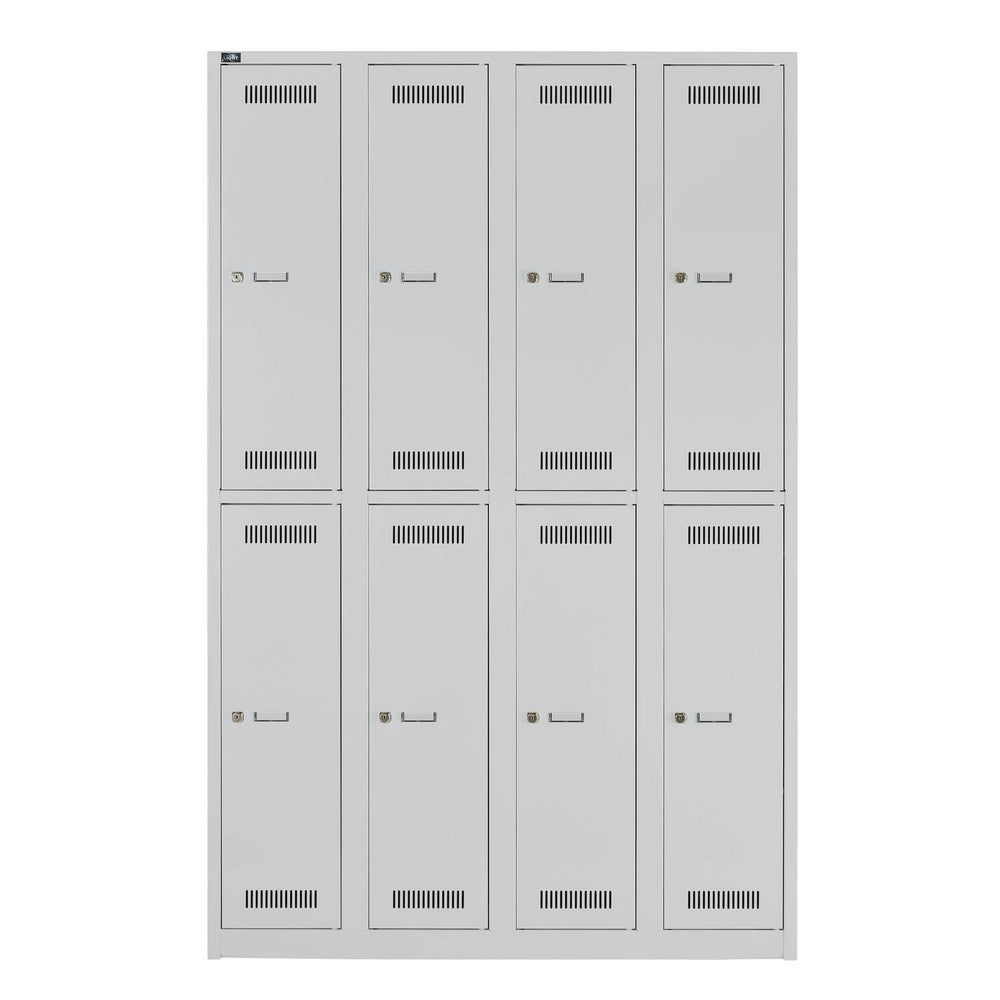 Garderobenschrank LIGHT | 4 Abteile je 2 Fächer übereinander