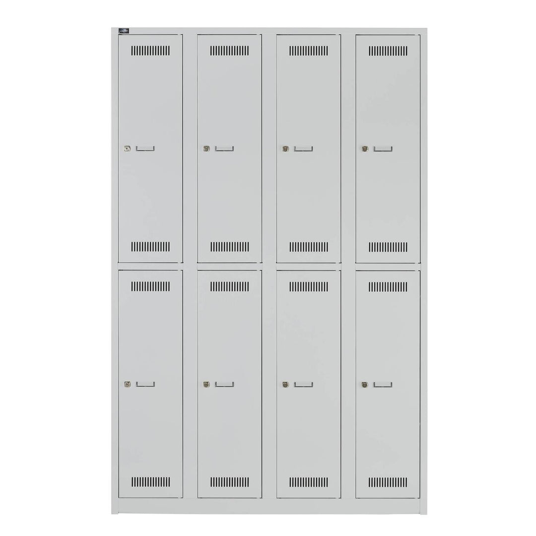 Garderobenschrank LIGHT | 4 Abteile je 2 Fächer übereinander