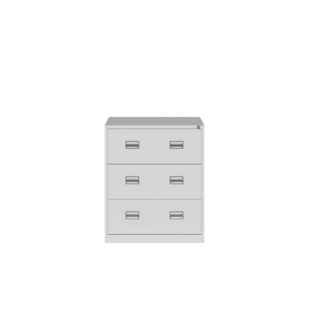 Hängeregistraturschrank ECO | Doppelbahnig | Kunststoffgriffmulden | mit 3 Auszügen