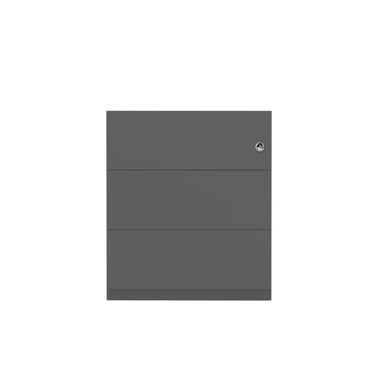 Rollcontainer Note™ | 3 Schubladen, Tiefe 565 mm, Griffleiste